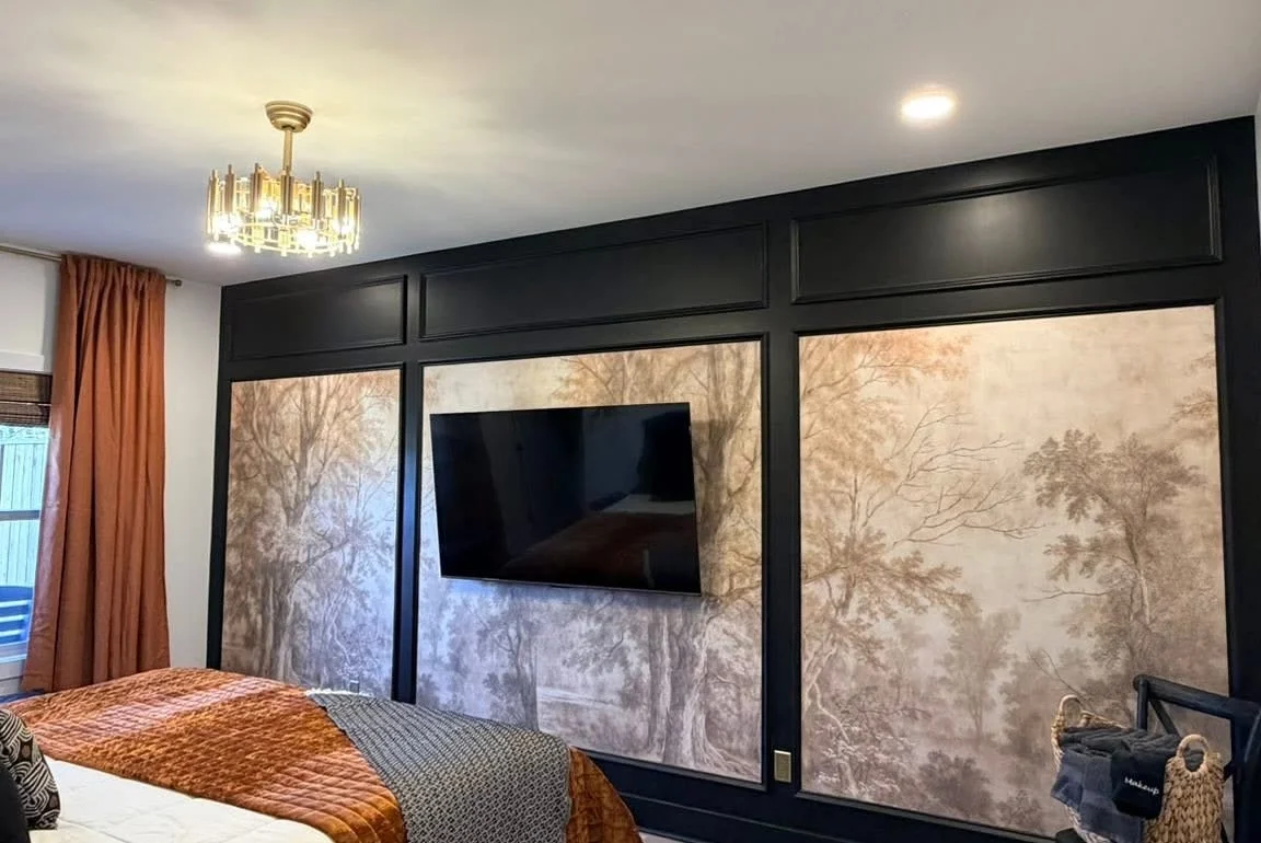 Wallpaper removal and installation project