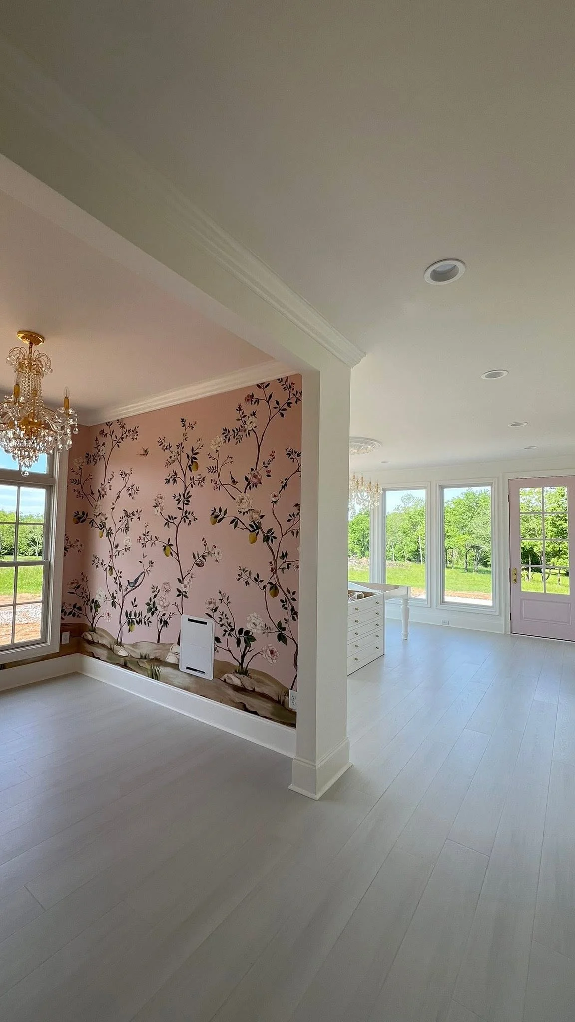 Wallpaper removal and installation project